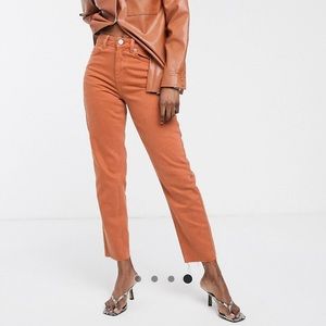 ASOS Design Ritson original mom jean in rust